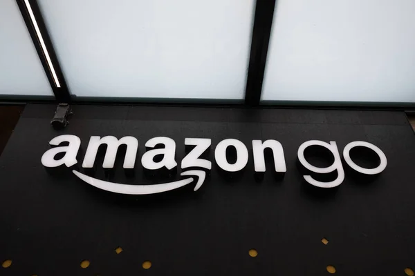 Seattle Washington Juni 2018 Close Amazon Gaan Winkel Teken Het — Stockfoto