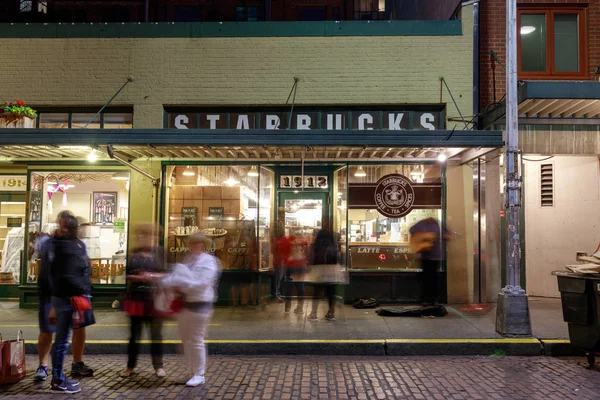 Seattle Washington Junho 2018 Original Starbucks Store 1912 Pike Place — Fotografia de Stock