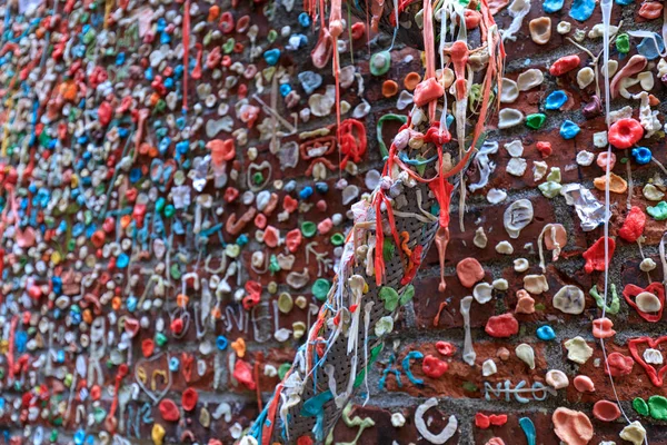 Gum Wall Seattle Which Local Landmark Downtown Seattle Post Alley — Stock Photo, Image