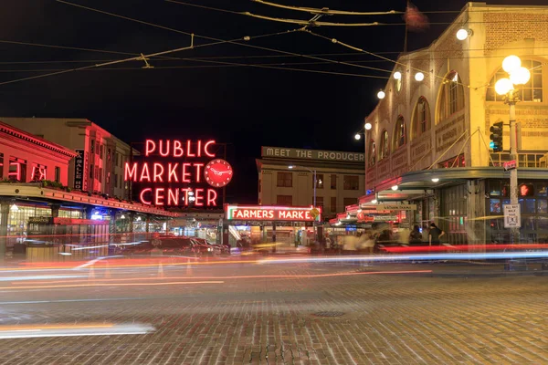 Public Market Signboard Seattle — Stock Photo, Image