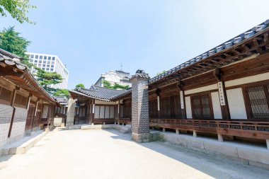 Seoul, Güney Kore - 21 Temmuz 2018: Unhyeongung, Unhyeon Sarayı sahne Seoul City