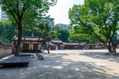Seoul, Güney Kore - 21 Temmuz 2018: Unhyeongung, Unhyeon Sarayı sahne Seoul City
