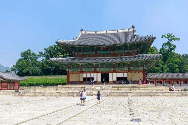Seul Coreia Sul Julho 2018 Injeongjeon Salão Principal Changdeokgung Palácio — Fotografia de Stock