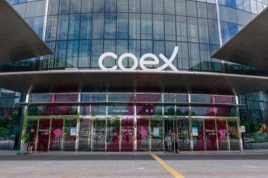 Seoul, Güney Kore - 3 Temmuz 2018: Coex Kongre ve Sergi Merkezi sahne bölgesinde Gangnam, Seoul city