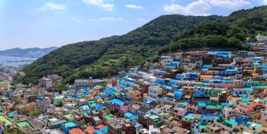 Gamcheon kültür Busan şehir, Güney Kore'de yer alan köyü Panorama görünümünü