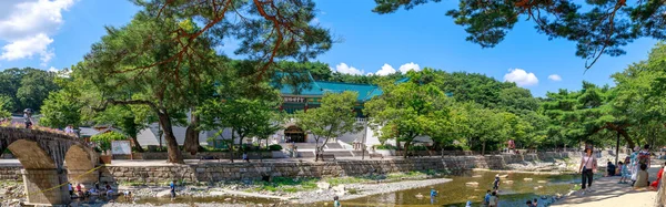 Yangsan, Güney Kore - 2 Ağustos 2018: Tongdosa Sungbo müzede Yangsan şehir