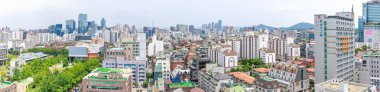 Seoul, Güney Kore - 21 Temmuz 2018: Gangnam, Seoul city bölgesinde Seocho görünümünü