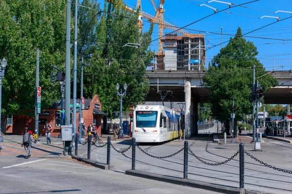 Portland Oregon Ağustos 2018 Portland Toplu Taşıma Max Işık Demiryolu — Stok fotoğraf