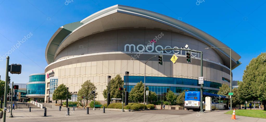 Portland, Oregon - Aug 29, 2018 : Moda Center, Sports arena in Portland city