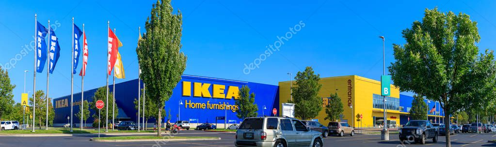 Portland, Oregon - Aug 29, 2018 : IKEA Home Furnishings Store. Located in Cascades Pkwy.