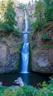 Multnomah Falls in the Columbia River Gorge near Portland Oregon clipart
