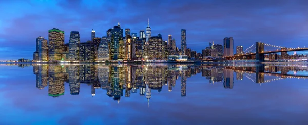 Manhattan Skyline New York City Vackra Stadsbilden — Stockfoto