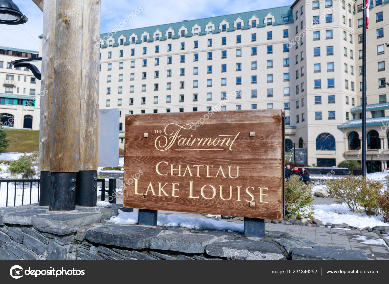 Alberta Canada October 2018 Famous Fairmont Chateau Lake Louise Hotel – Stock Editorial Photo ...