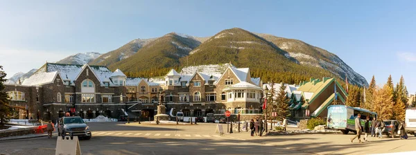 Alberta Kanada Oktober 2018 Byggnad Banff Fairmont Springs Hotel Som — Stockfoto