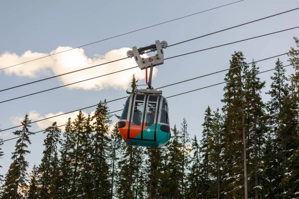 Alberta Kanada Oktober 2018 Schwefelbergbahn Banff Auf Und — Stockfoto