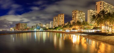 Famous Waikiki Beach, O'ahu, Hawaii - Image clipart
