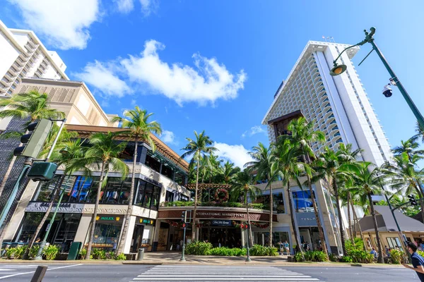 Honolulu Havaí Dezembro 2018 International Market Place Shopping Center Avenida — Fotografia de Stock