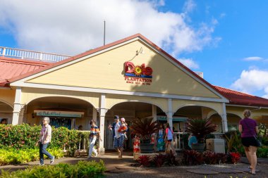 Wahiawa'daki, Hawaii - 25 Aralık 2018: Dole ananas plantasyon içinde Wahiawa, Tur hedef görünümünü