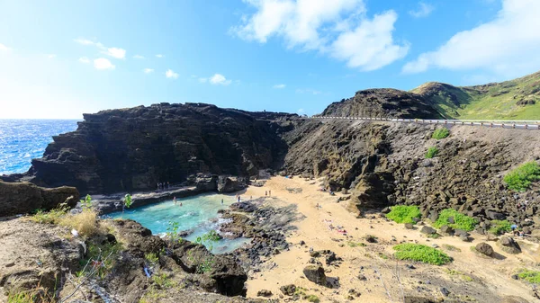 Honolulu Hawaii Diciembre 2018 Vista Del Mirador Halona Blowhole Atracción — Foto de Stock