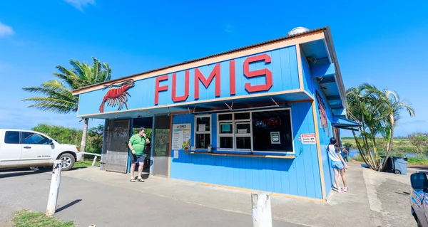 Honolulu Hawaii Dec 2018 Fumi Garlic Shrimps Shop North Shore — Stock Photo, Image