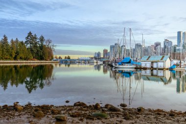 Stanley Parkı görünümünden Vancouver Downtown