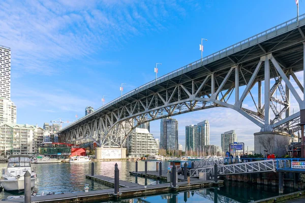 Vancouver Kanada 2019 Február Nézd Vancouver Granville Híd Mentén False — Stock Fotó