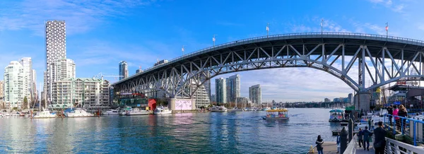 Vancouver Kanada Únor 2019 Pohled Vancouver Granville Mostu Podél False — Stock fotografie