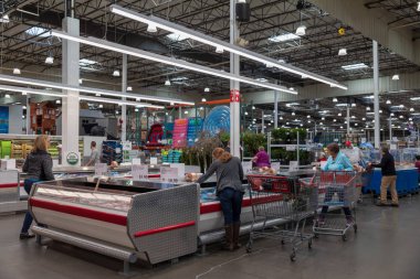 Costco toptan mağazası. Costco toptan Corporation en büyük üyelik yalnızca ambar bize kulübüdür