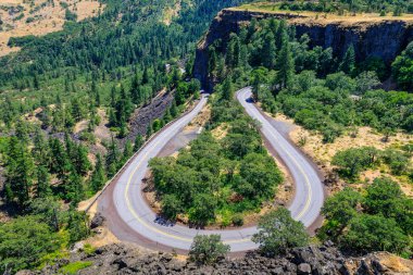 View from Rowena Crest Viewpoint in Oregon clipart