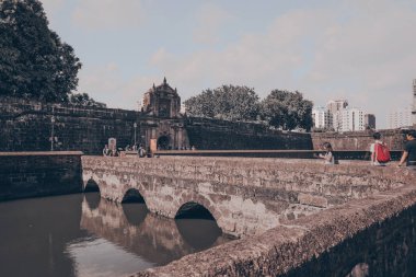 İspanyol fatihi Kalesi Fort Santiago Intramuros bölge Manila Filipinler