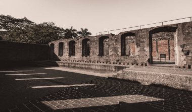 İspanyol fatihi Kalesi Fort Santiago Intramuros bölge Manila Filipinler