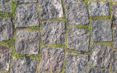 Deseni ile kaldırım taşı döşeli Patika. Arka plan