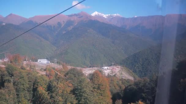 Sochi Rosa Khutor Russie Octobre 2017 Vue Depuis Une Cabine — Video