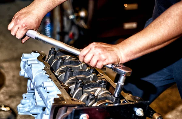 Eliminación Reparación Motor Turbodiesel Centro Servicio —  Fotos de Stock