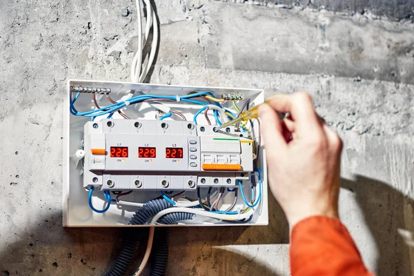 Ligação do sistema de alimentação eléctrica — Fotografia de Stock