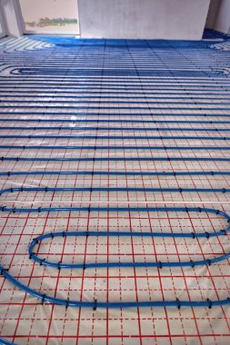 Yerden inşaat Isıtma Boru döşeme.