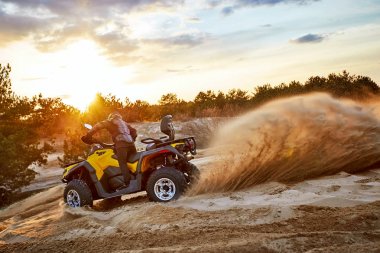 Kuma bir dört tekerlekli sürücü dörtlü yarış.