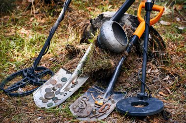 Metal detektör ve kürek kullanarak hazine arayacağız..