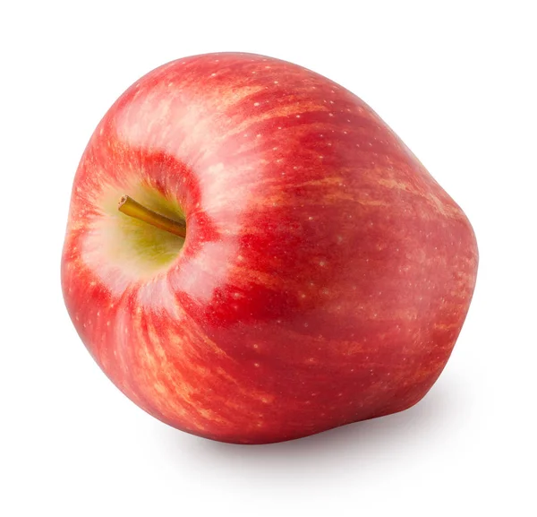 Rött äpple isolerat på vitt — Stockfoto
