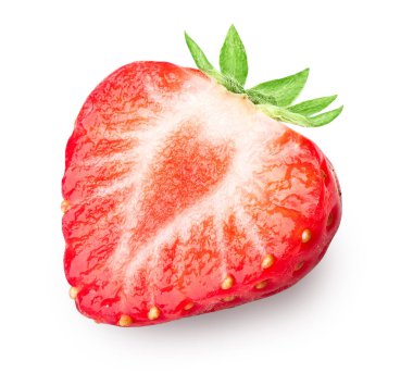 Beyaz üzerine çilek solated