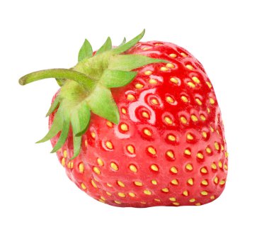 Çilek beyazda izole edilmiş