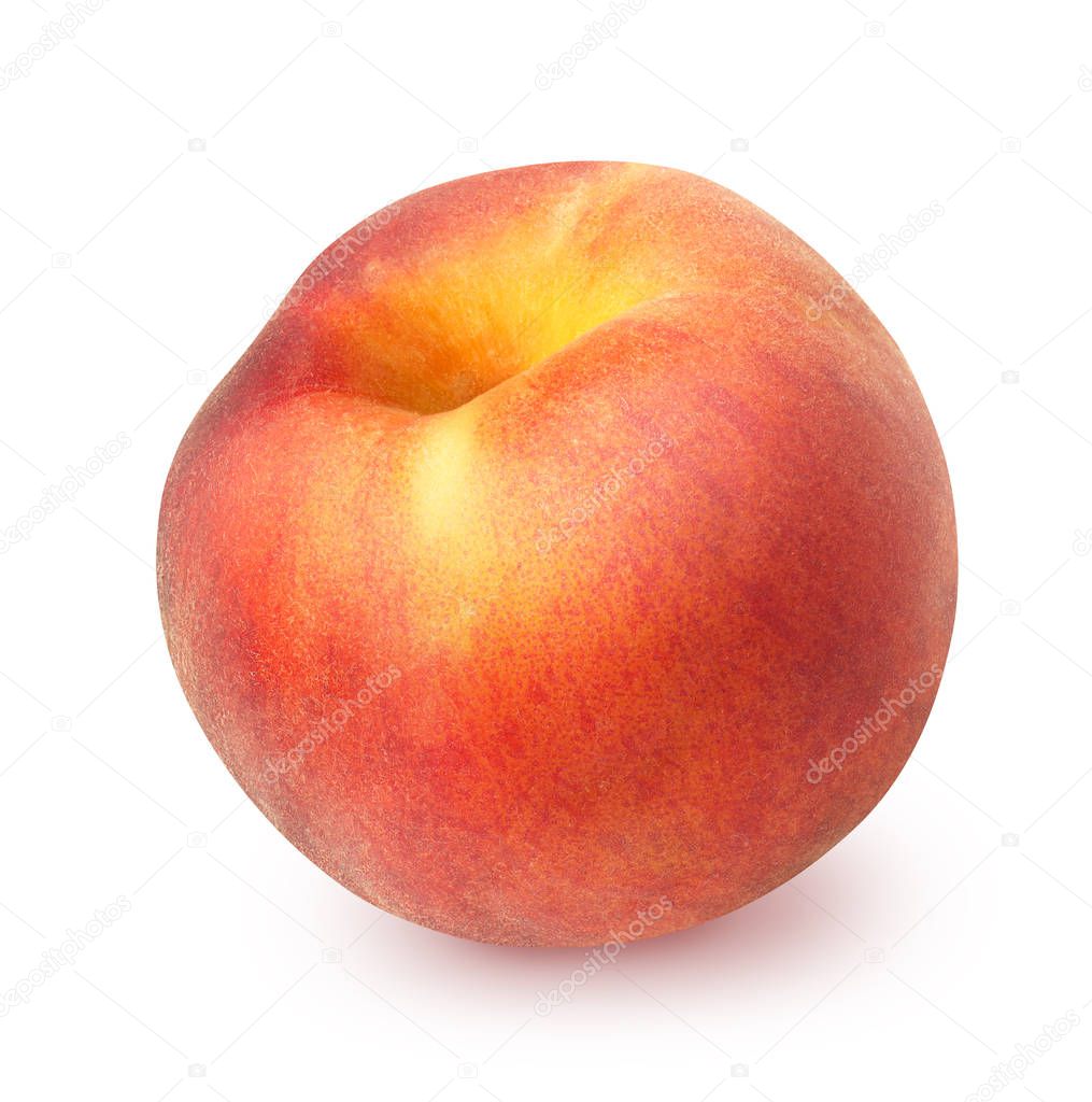 Peach isolated on white