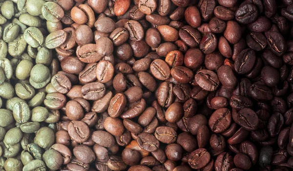 Etapy prażenia ziaren kawy Obrazy Stockowe bez tantiem