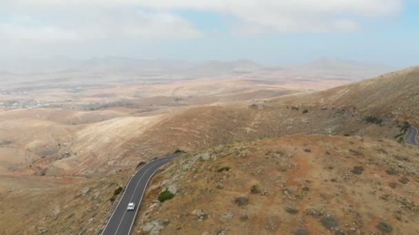 Luchtfoto Beelden Van Fuerteventura Één Van Canarische Eilanden Atlantische Oceaan — Stockvideo