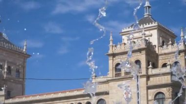 Güzel manzarasına Academia de Caballera - Plaza Zorrilla, Valladolid, İspanya 