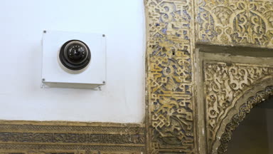 güvenlik kamerası Seville Kraliyet Sarayı. Denetim, güvenlik, önleme