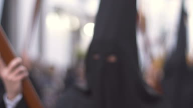 Valladolid, İspanya, Mart - 26, 2018: Dini geçit töreni, Semana Santa