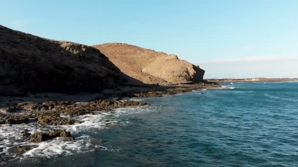 Luftaufnahmen Von Fuerteventura Ist Eine Der Kanarischen Inseln Atlantik — Stockvideo