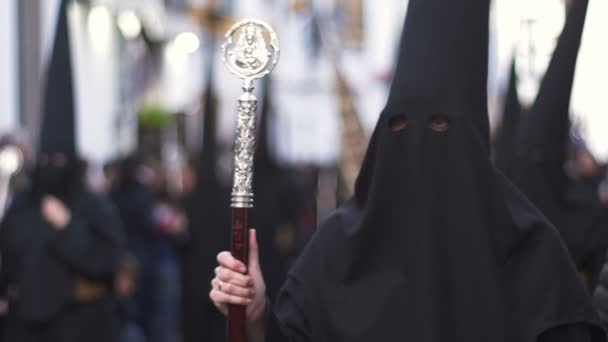 Desfile Religioso Semana Santa — Vídeo de Stock