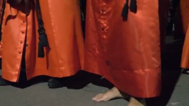 Valladolid, İspanya, Mart - 26, 2018: Gece, Semana Santa dini törende